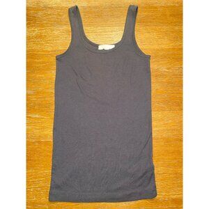 Ribbed Gray Tank Top Sleeveless Shirt Womens